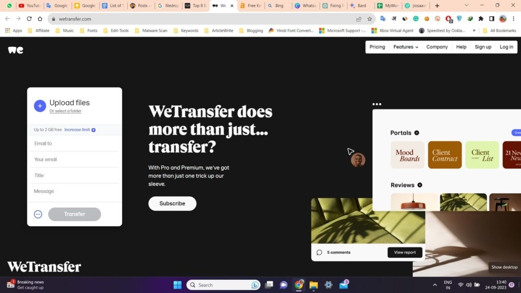 WeTransfer — лучшие альтернативы Anonfiles