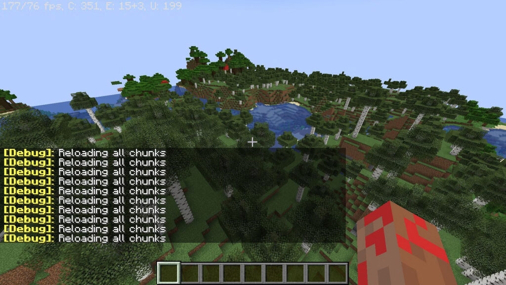 Reload Chunks in Minecraft