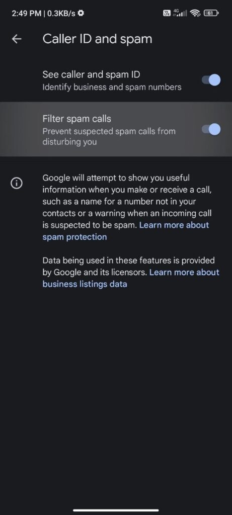 Stop Spam Calls in Android