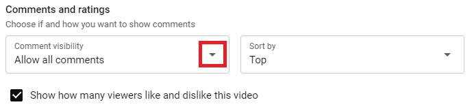 How do you turn off YouTube video comments?