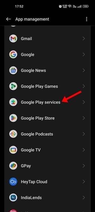 Сброс служб Google Play – сбой приложения YouTube