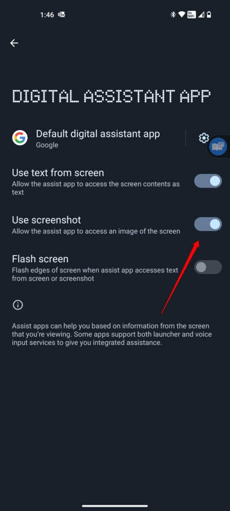 Использовать приложение «Снимок экрана по умолчанию» Digital Assistant — невозможно сделать снимок экрана из-за политики безопасности