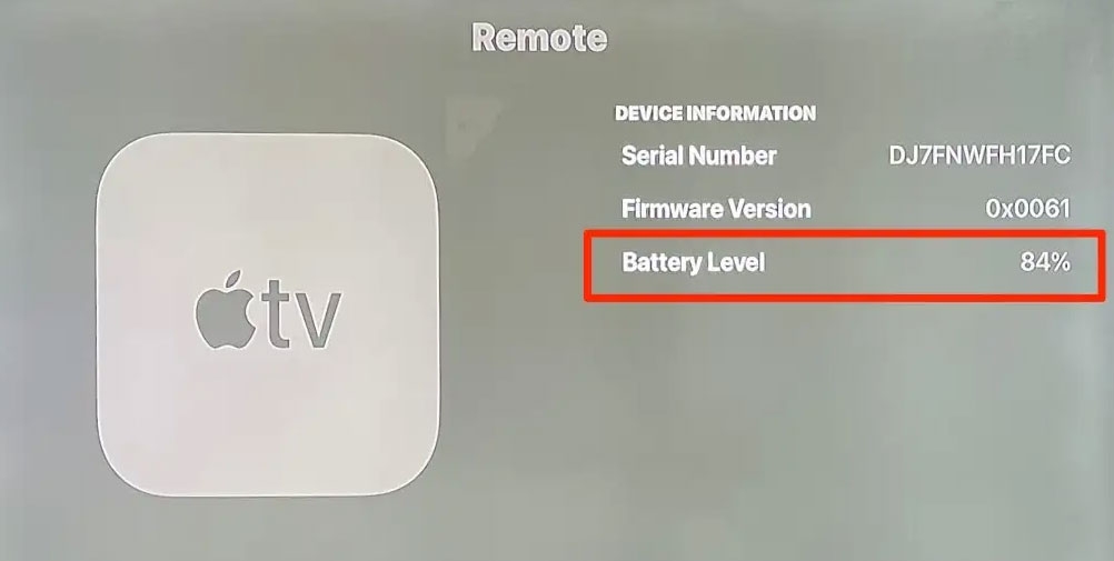 Check the Battery Level - Volume Not Working on Apple TV Remote