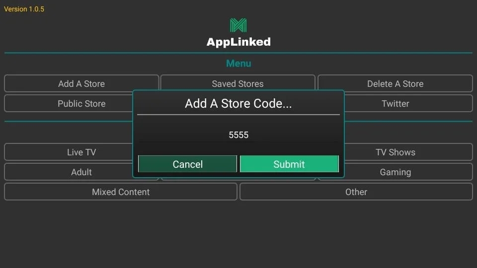 AppLinked - Add A Store Code - AppLinked Codes