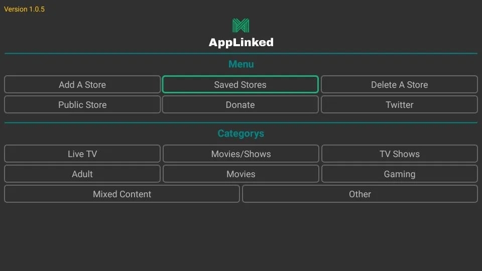 AppLinked - Saved Stores - AppLinked Codes