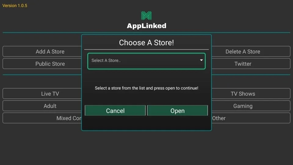 AppLinked – Выберите магазин – Коды AppLinked