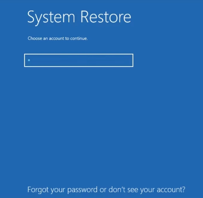 Perform a System Restore Using Restore Point
