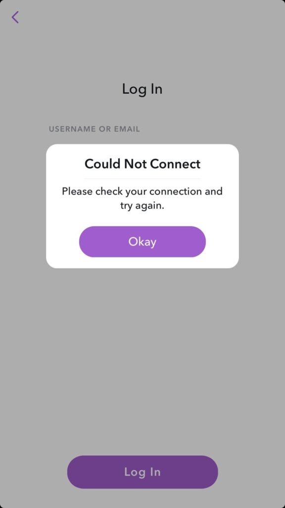 Вход в учетную запись Snapchat - Ошибка учетной записи Snapchat временно отключена