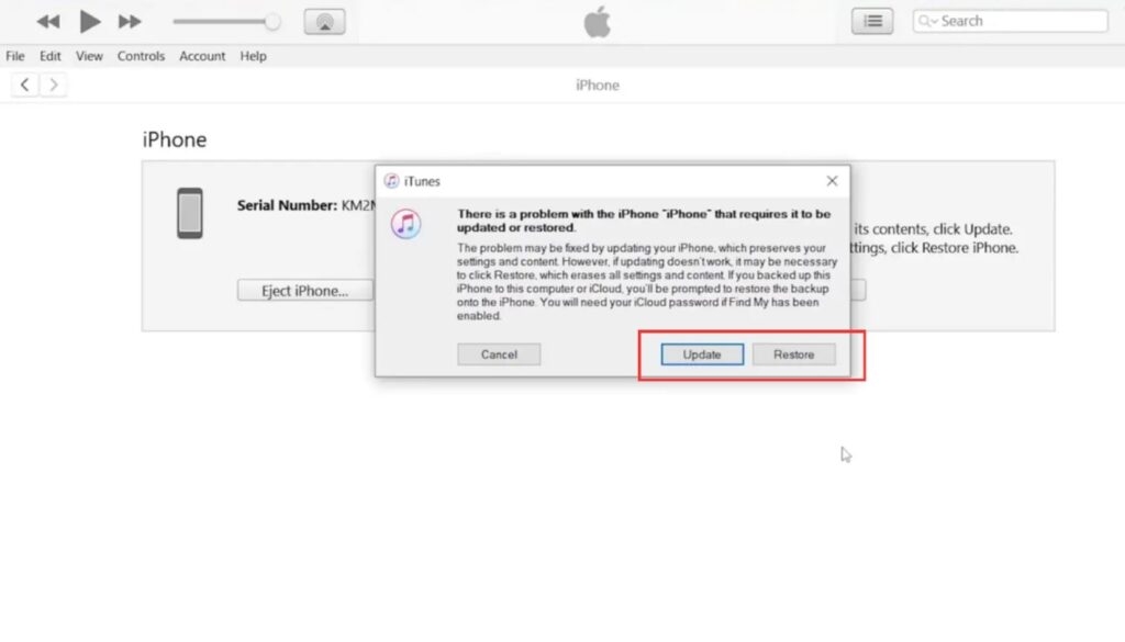 Использование режима восстановления — iPhone 15 Pro Max не включается