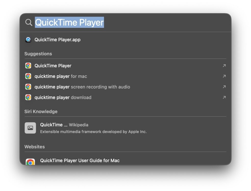Launchpad QuickTime Player