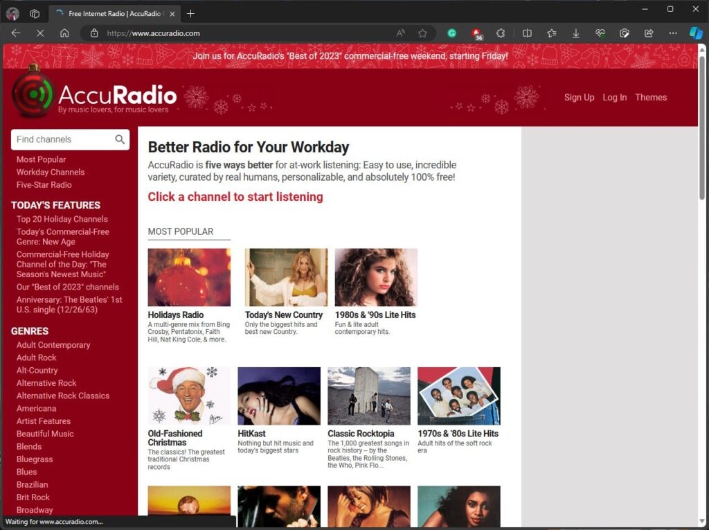 AccuRadio - Unblocked Music Site