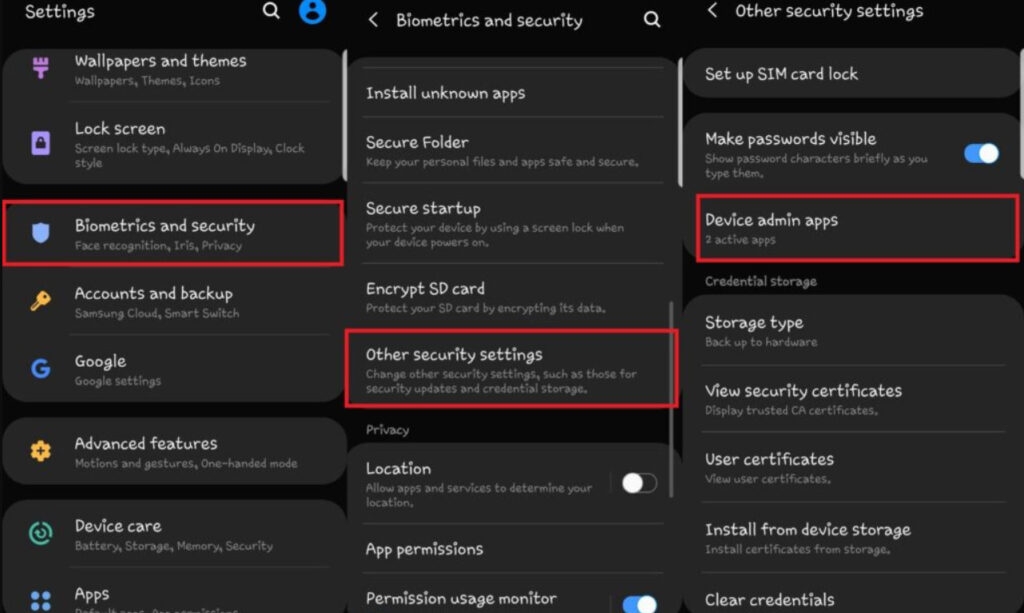 Turn Off Security Policy Of Apps  - Security Policy Restricts Use of Camera