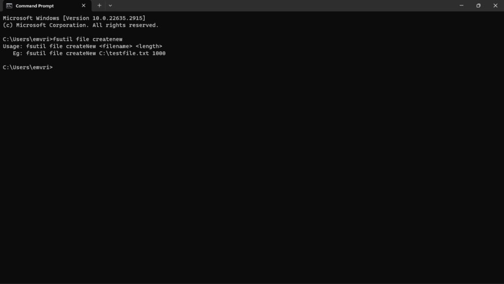 Advanced Arsenal - Create a File Using Command Prompt on Windows