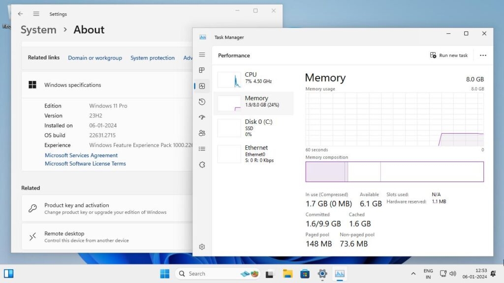 Tiny11 Task Manager