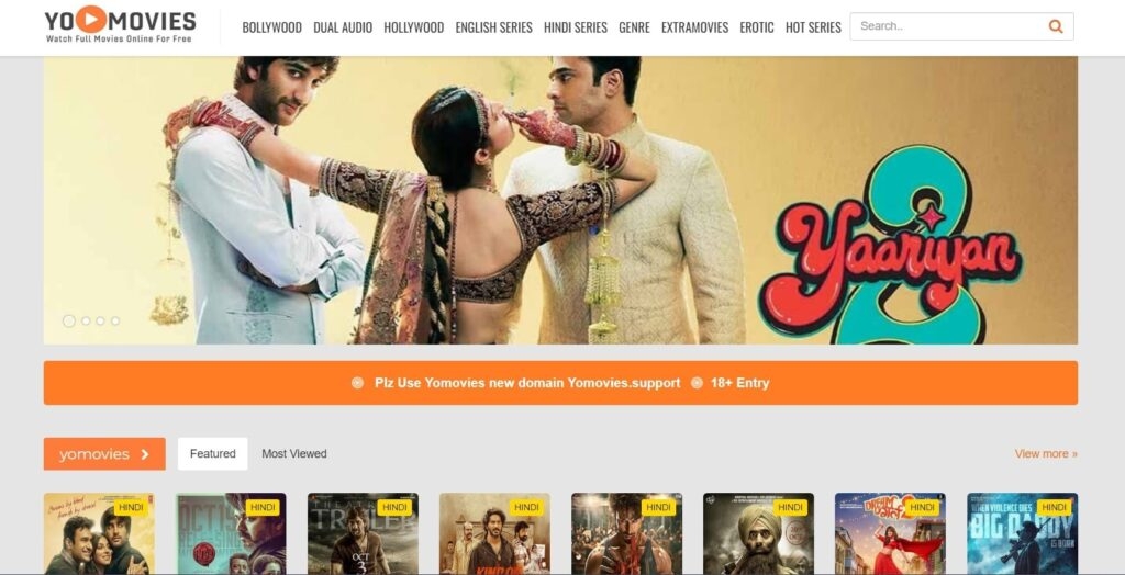 YoMovies - Watch Hindi Movies Online Free