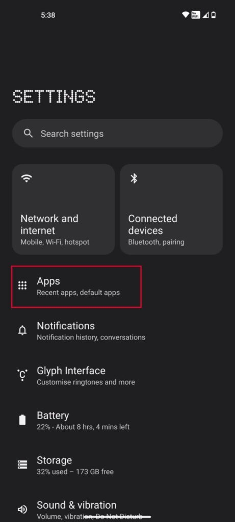 Android Settings - Android System Intelligence