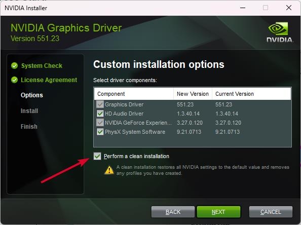 Nvidia Driver Clean Installation - GeForce Error Code 0x0003