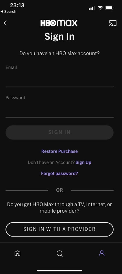 Change the Account Password - Max App Not Working