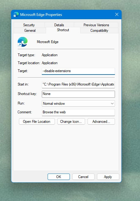 Open An InPrivate Window - Microsoft Edge Not Responding