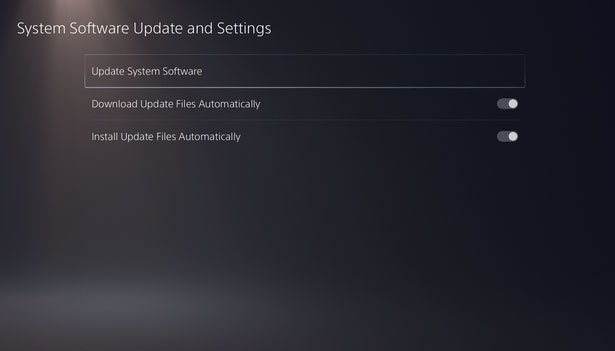 Update the System Software - PS5 Error Code CE-107891-6