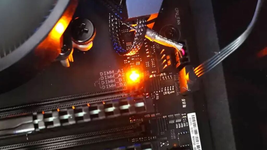 Motherboard Orange Light