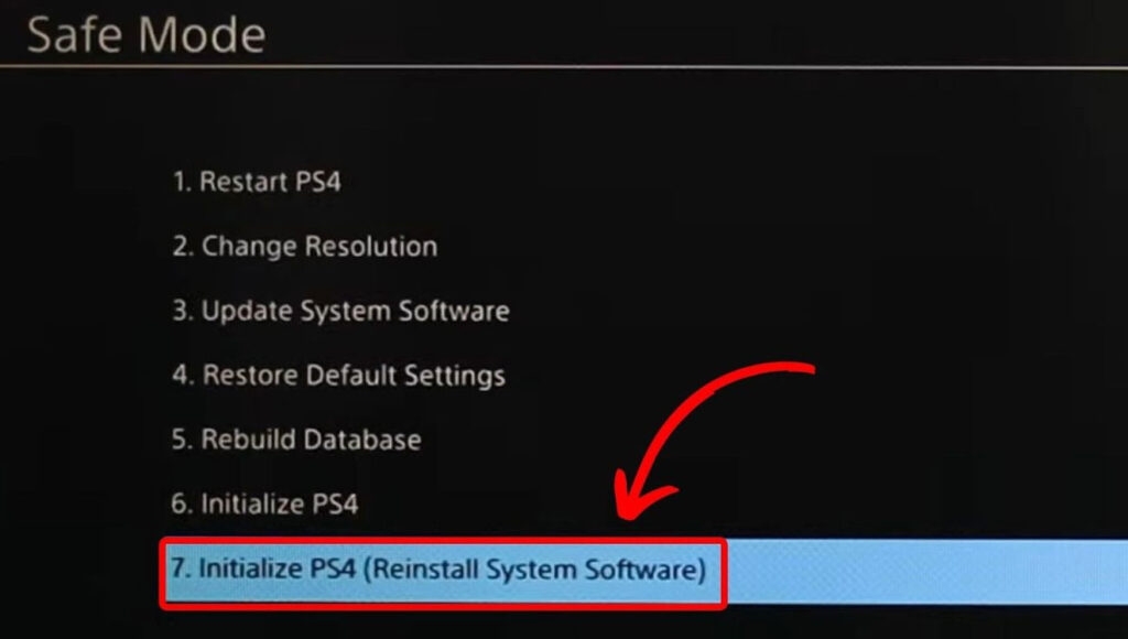 Инициализация PS4 в безопасном режиме — контроллер PS4 мигает белым