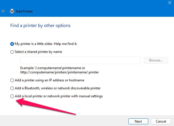 Добавление печати в PDF с помощью мастера добавления принтера — Microsoft Print в PDF отсутствует