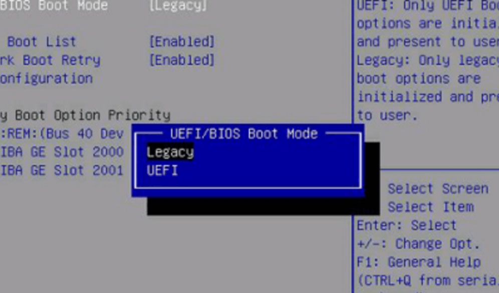 Настройте параметры загрузки UEFI/BIOS