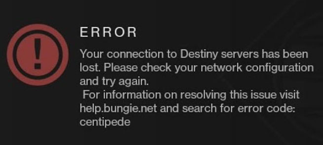 Как устранить ошибку Centipede в Destiny 2