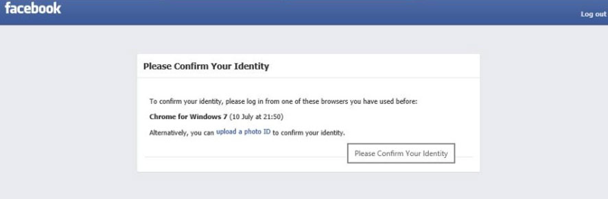 Confirm Your Identity with Facebook