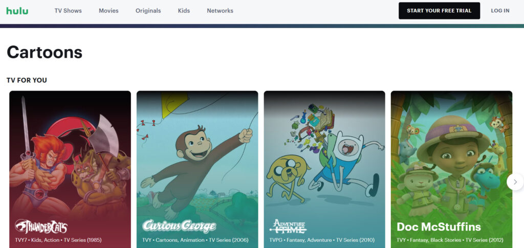 Hulu cartoons