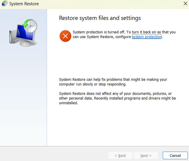Use System Restore - This Device Cannot Start. Code 10
