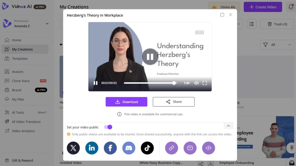 Vidnoz AI