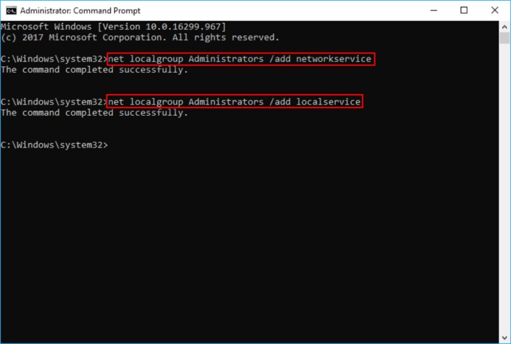 Add Local and Network Services Using the Command Prompt - Audio Services Not Responding on Windows