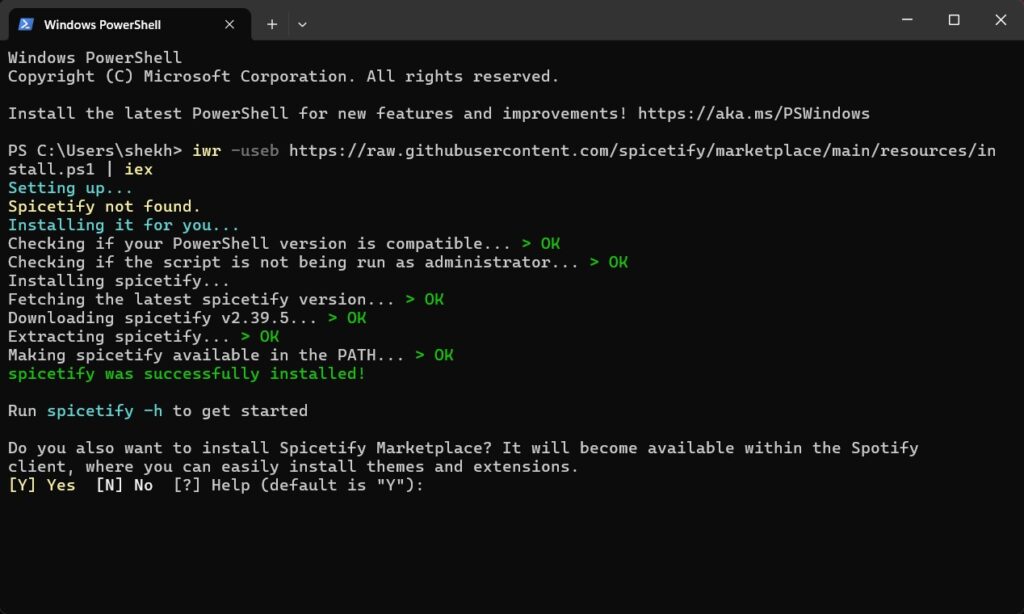Spicetify Installation