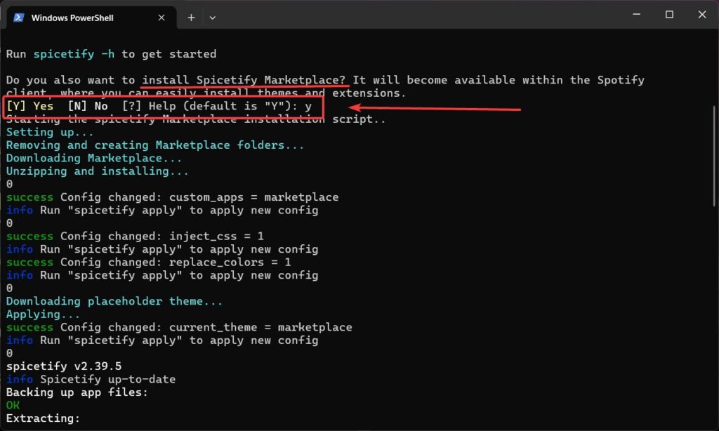 Spicetify Marketplace Installation