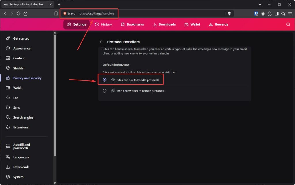 Chrome Protocol Handlers - Magnet Links Not Working