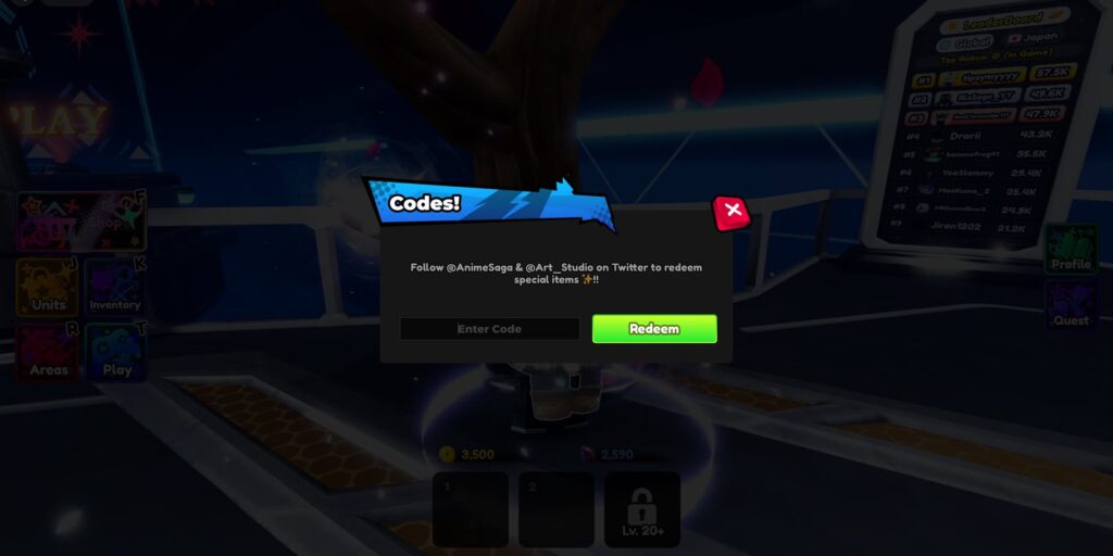 Anime Saga Code