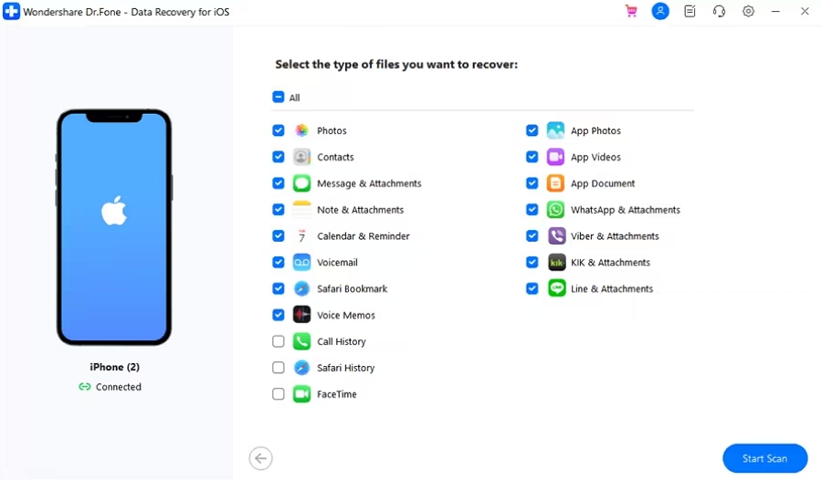 pick notes and start scan