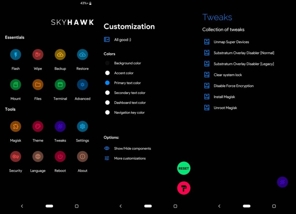 SkyHawk Recovery Project - Best Custom Recovery for Android