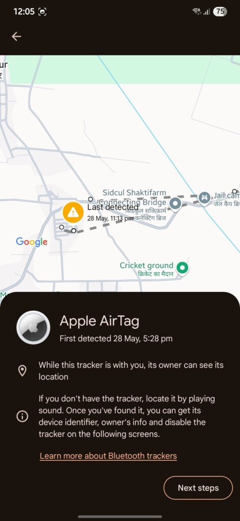 Unknown Tracker Alerts