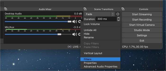 Audio Ducking in Filmora and OBS Studio