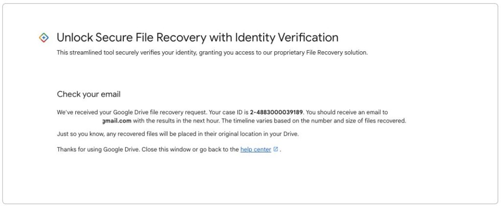 Google Drive Data Recovery