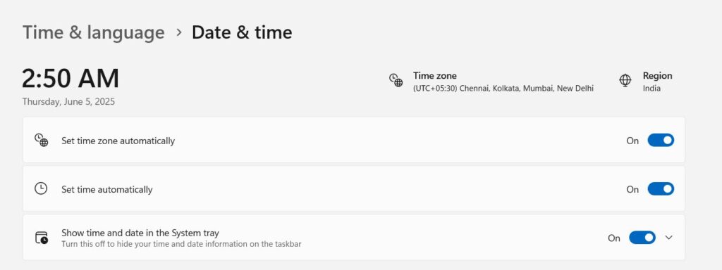 Adjust your system's date and time settings (Windows PC) - Roblox Error Code 280