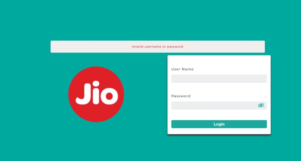 Default Jio Router Login Credentials