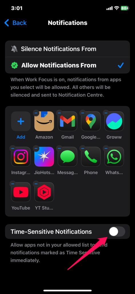 How to Allow Time-Sensitive Notifications in Focus Modes