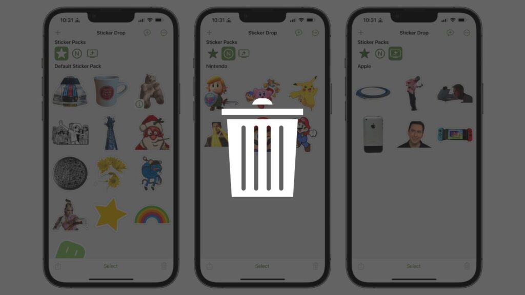 Delete Custom Stickers