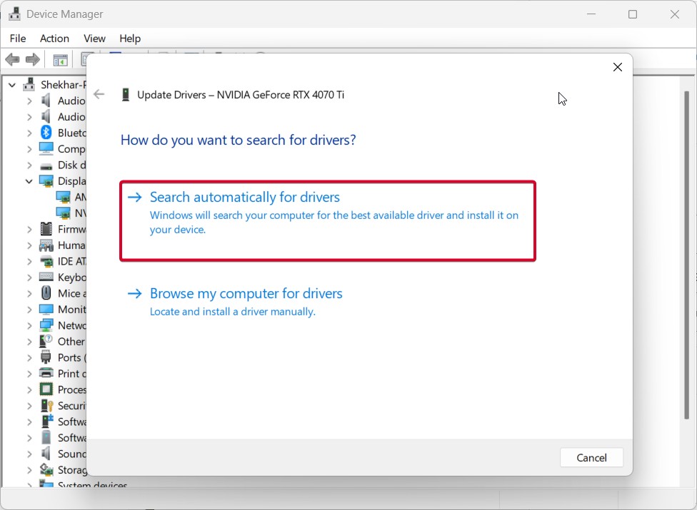 Update Graphics Driver