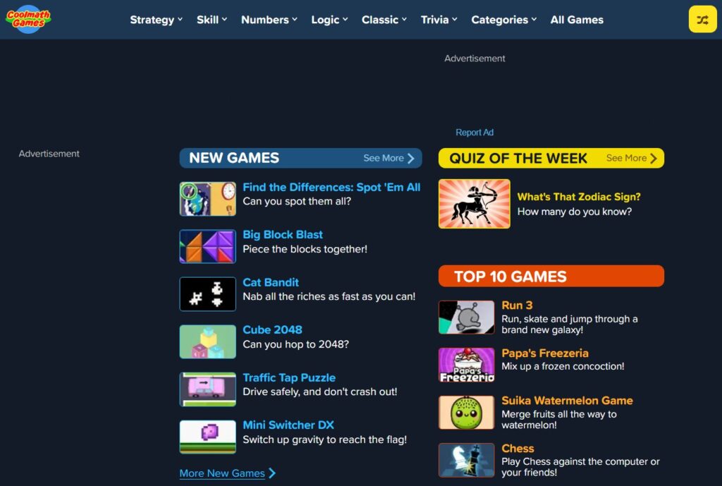 Coolmath Games - Unblocked Games Websites for School