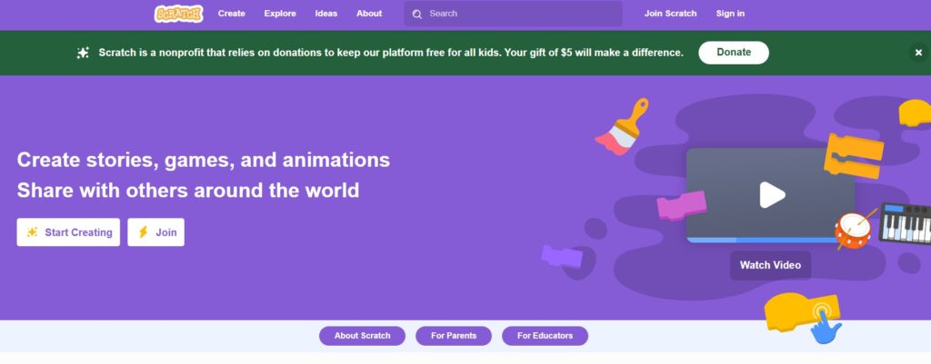 Scratch (MIT) - Unblocked Games Websites for School